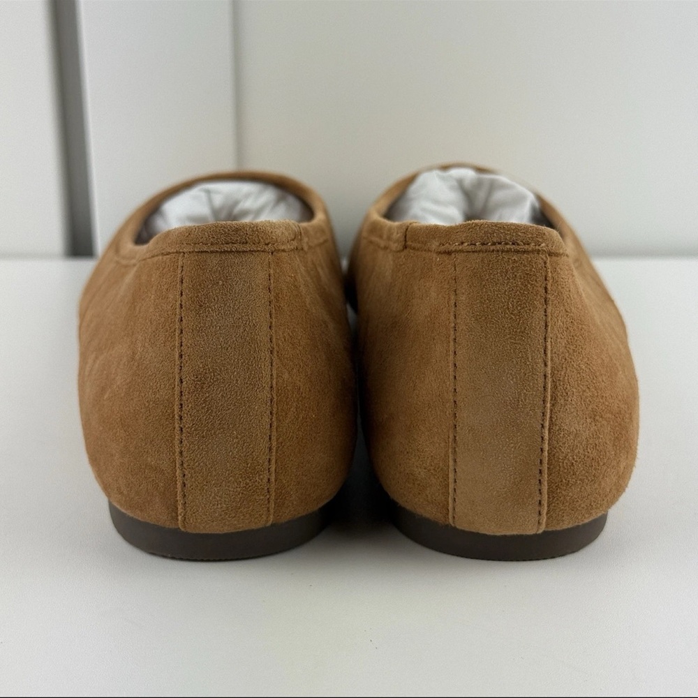 Vionic Orinda Women's US 8 Camel Tan Suede Leather Ballet Flat Flats Square Toe! - Picture 10 of 14